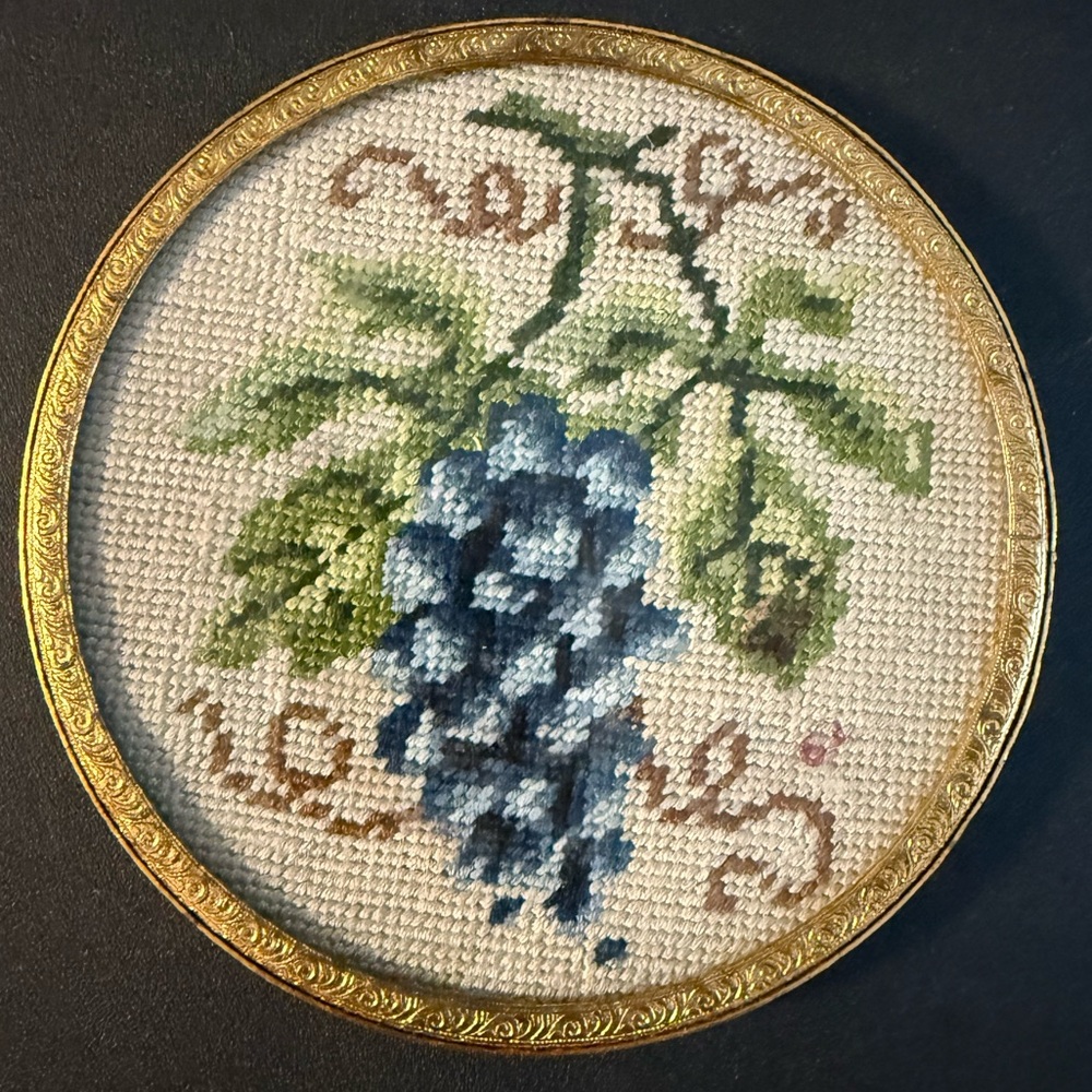 Needle point coaster / bottle holder